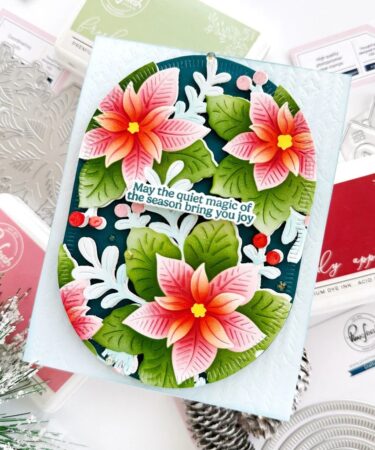 Alternative view of PINKFRESH STUDIO Whispers of Poinsettia die