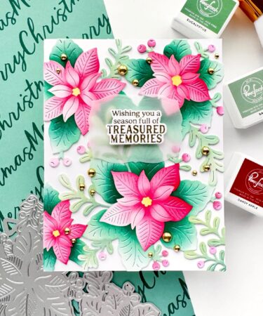 Alternative view of PINKFRESH STUDIO Whispers of Poinsettia stencil