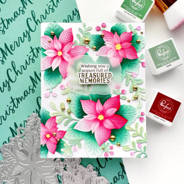 Alternative view of PINKFRESH STUDIO Whispers of Poinsettia stencil