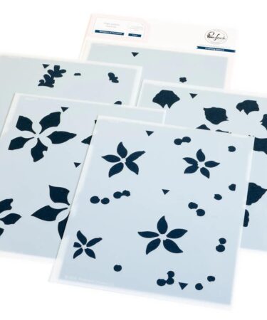 PINKFRESH STUDIO Whispers of Poinsettia stencil