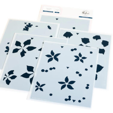 PINKFRESH STUDIO Whispers of Poinsettia stencil