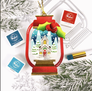 Alternative view of PINKFRESH STUDIO Lantern Landscapes snowy cottage stencil