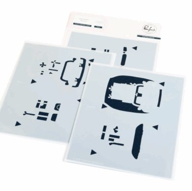 PINKFRESH STUDIO Lantern Landscapes: Joyride stencil