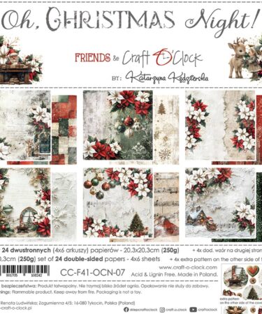 Craft O'Clock Oh Christmas Night 8x8 Inch Paper Set