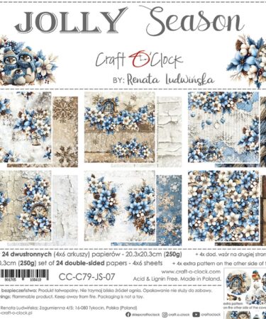 Craft O'Clock Jolly Season 8x8 Inch Paper Set