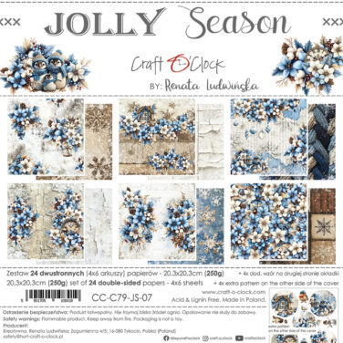 Craft O'Clock Jolly Season 8x8 Inch Paper Set