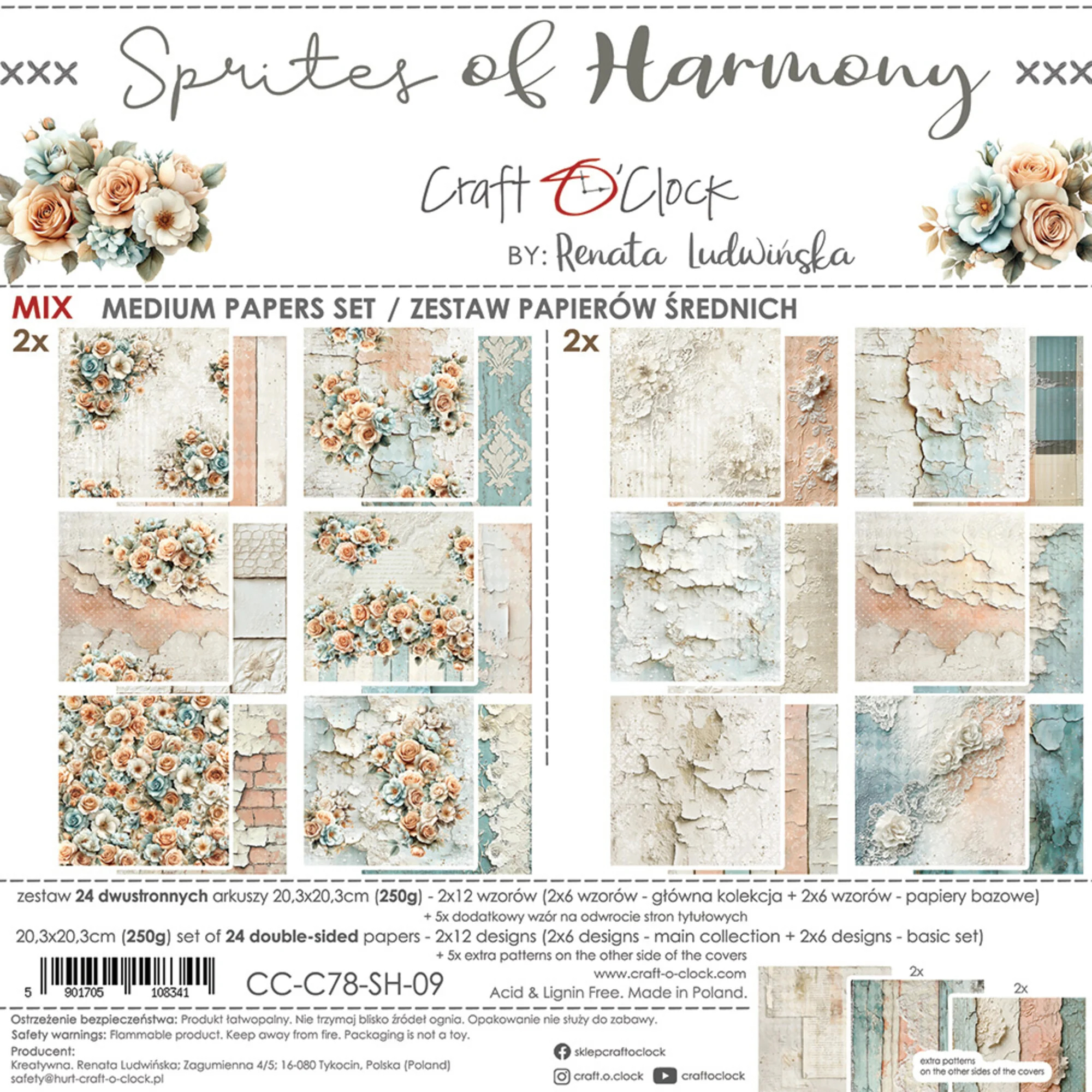 Craft O'Clock Sprites of Harmony 8x8 Inch Medum Papers Set