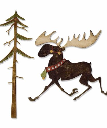 Sizzix Thinlits Die by Tim Holtz Merry Moose VAULT EDITION