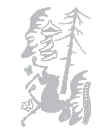 Alternative view of Sizzix Thinlits Die by Tim Holtz Merry Moose VAULT EDITION