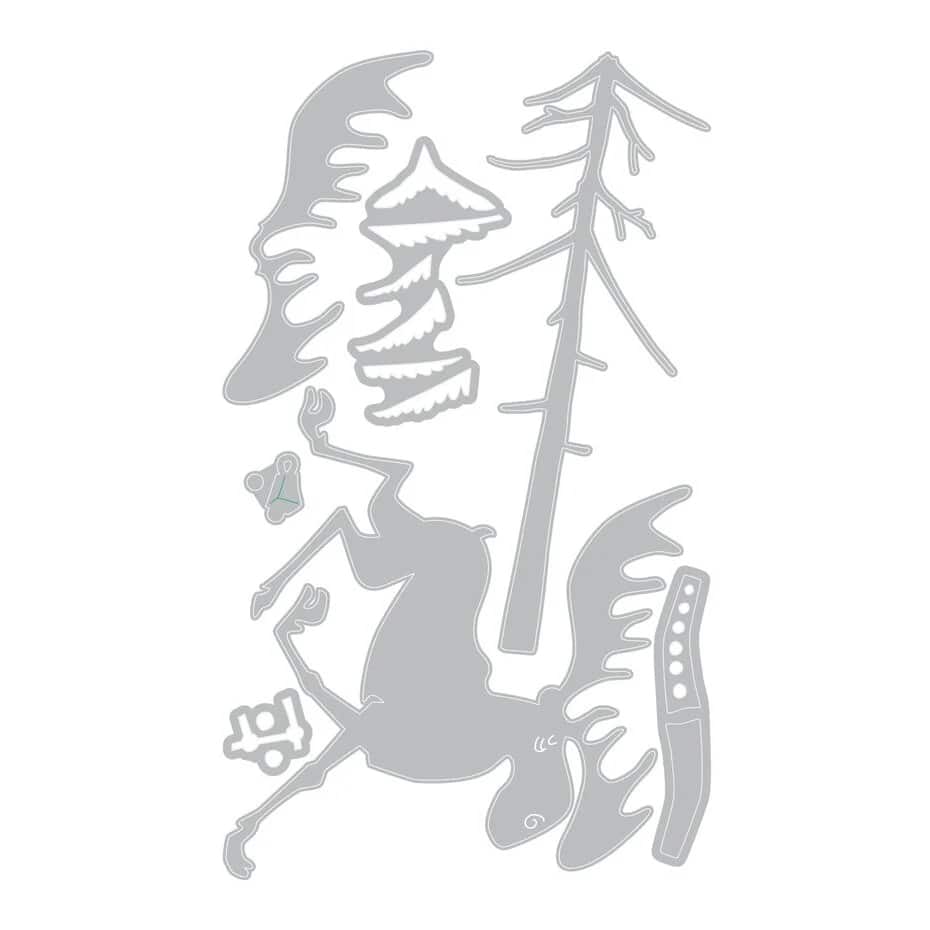 Sizzix Thinlits Die by Tim Holtz Merry Moose VAULT EDITION - immagine 2