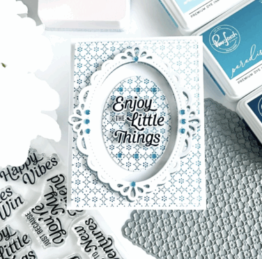 Alternative view of PINKFRESH STUDIO Dotted Petals press plate