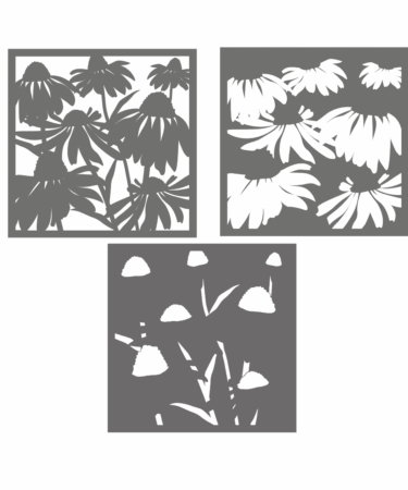 Alternative view of IL NEGOZIO DELLA MAMMA DI CLE- GLI STENCIL DELLA CLE - STENCIL A STRATI CONEFLOWER ECHINACEA