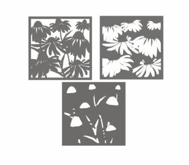 Alternative view of IL NEGOZIO DELLA MAMMA DI CLE- GLI STENCIL DELLA CLE - STENCIL A STRATI CONEFLOWER ECHINACEA