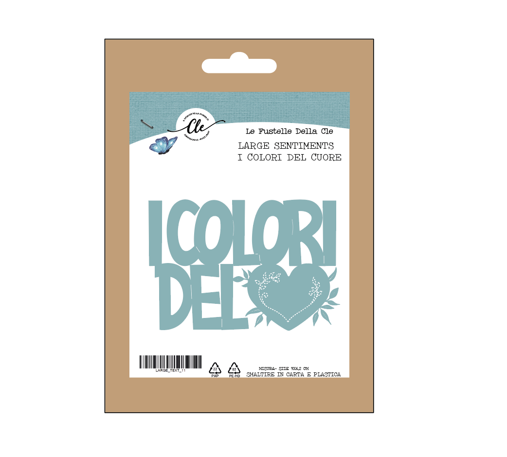 IL NEGOZIO DELLA MAMMA DI CLE- LE FUSTELLE DELLA CLE - LARGE TEXT - I COLORI DEL CUORE