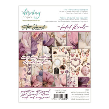 MINTAY PAPERS. 6 x 8 Art Journal Paper Pad - Faded Florals