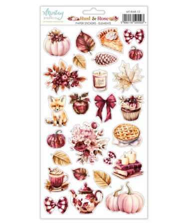MINTAY PAPERS. Rust & Rose, Paper Stickers - Element (6"x12")