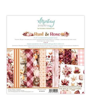 MINTAY PAPERS. Rust & Rose, 20x20 cm (8"x8")
