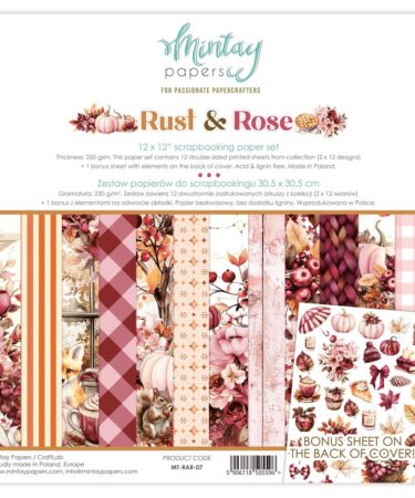 MINTAY PAPERS. Rust & Rose, 30x30 cm (12"x12")