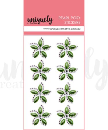 UNIQUELY CREATIVE - Pearl Posy Stickers - Christmas Green