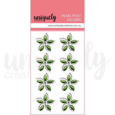 UNIQUELY CREATIVE - Pearl Posy Stickers - Christmas Green