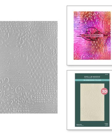SPELLBINDERS - Collezione Beautifully Imperfect - Distress Mix 3D Embossing Folder