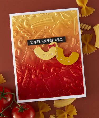 Alternative view of SPELLBINDERS Pasta Friends Etched Dies from the Buon Appetito Collection