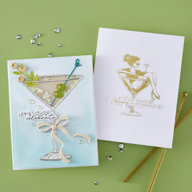 Alternative view of SPELLBINDERS Martini Mood BetterPress Plate & Die Set from the Happier Hour Collection