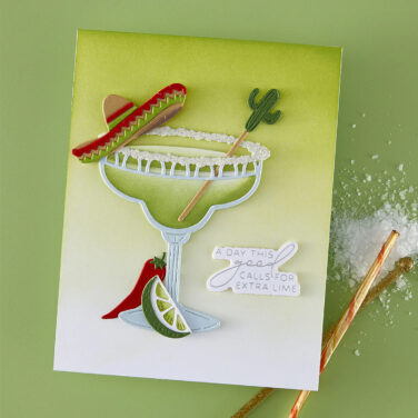 Alternative view of SPELLBINDERS Sip Sip Ole Sentiments BetterPress Plate & Die Set from the Happier Hour Collection