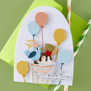 Alternative view of SPELLBINDERS Fountain Wishes Sentiments BetterPress Plate & Die Set from the Happier Hour Collection