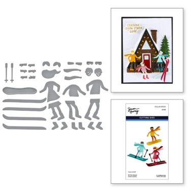 SPELLBINDERS Hit the Slopes Etched Dies from the Ski-son's Greetings Collection by Simon Hurley