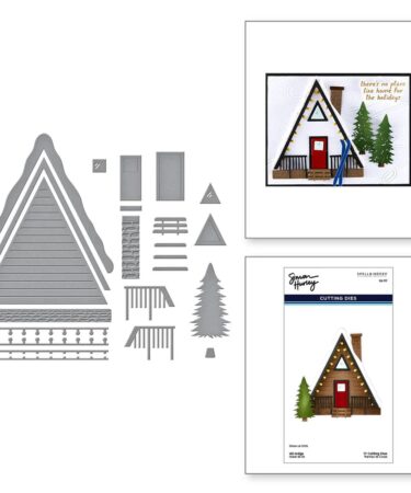 SPELLBINDERS Ski Lodge Etched Dies from the Ski-son's Greetings Collection by Simon Hurley