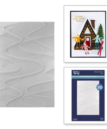 SPELLBINDERS Streamline 3D Embossing Folder from the Ski-son's Greetings Collection by Simon Hurley