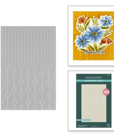 SPELLBINDERS Polka Dot & Posy Duo 3D Embossing Folder from the Tabbed Classics Collection by Wendy Vecchi