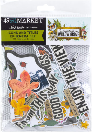 49 AND MARKET -Curiosities in Willow Grove Icons and Titles Ephemera Set