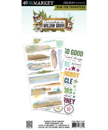 49 AND MARKET -Curiosities in Willow Grove Blendable Rub-on Transfers