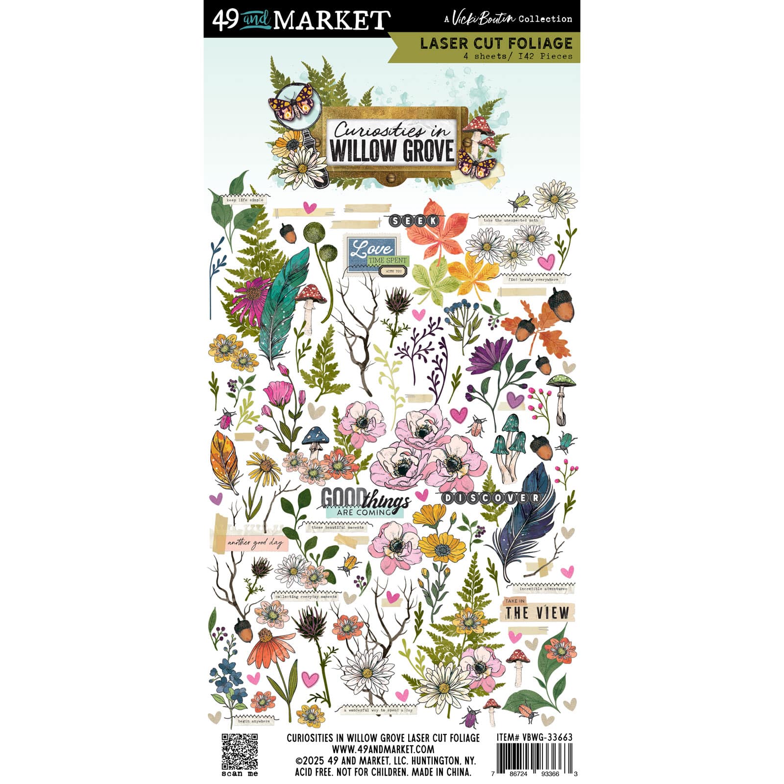 49 AND MARKET -Curiosities in Willow Grove Laser Cut Foliage