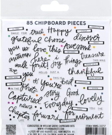 49 AND MARKET -Curiosities in Willow Grove Chipboard Bits