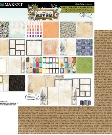 49 AND MARKET -Curiosities in Willow Grove 12x12 Starters Collection Pack (10 papers, 1 ea)