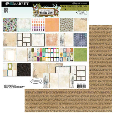 49 AND MARKET -Curiosities in Willow Grove 12x12 Starters Collection Pack (10 papers, 1 ea)