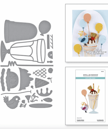 SPELLBINDERS Fountain Wishes Etched Dies from the Happier Hour Collection