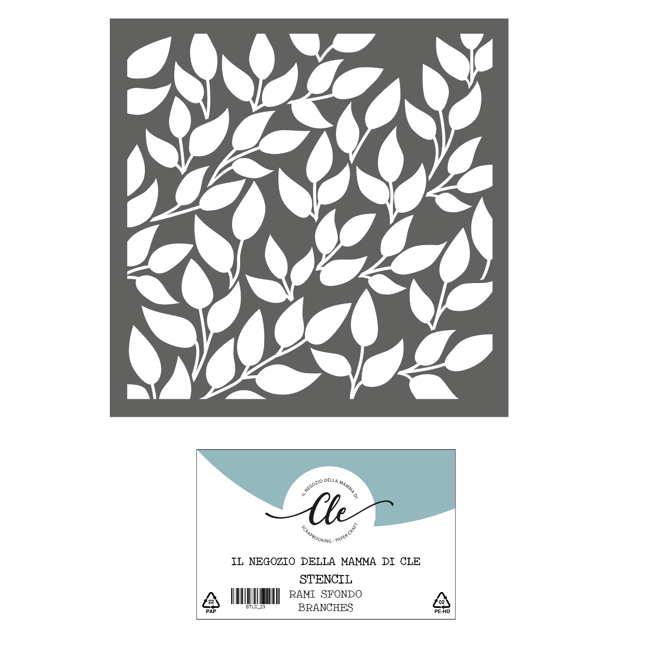 IL NEGOZIO DELLA MAMMA DI CLE- GLI STENCIL DELLA CLE - STENCIL RAMI SFONDO