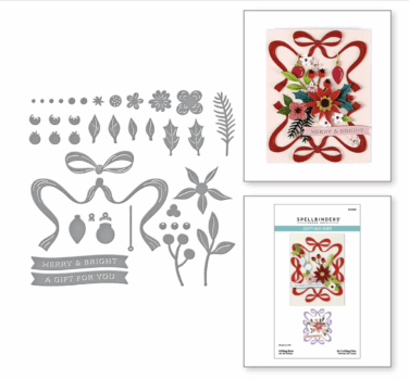 SPELLBINDERS Gifting Bow Etched Dies from the Merry Moments Collection