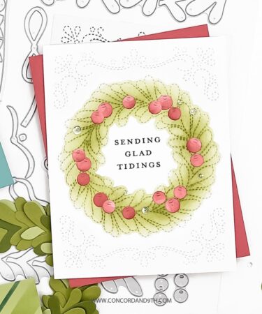 Alternative view of Concord & 9th -Joyful Wreath Stamp Set (3 x 4)