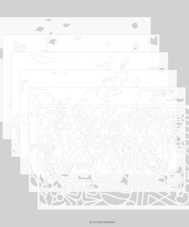 Concord & 9th -Holiday Icons Stencil Pack (6 qty; 6 x 9)