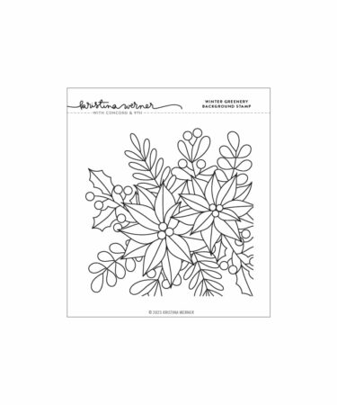 Concord & 9th -Winter Greenery Background Stamp (6 x 6)