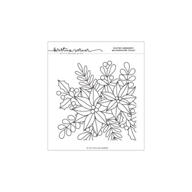 Concord & 9th -Winter Greenery Background Stamp (6 x 6)