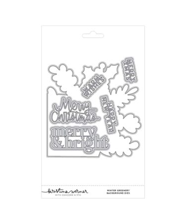 Concord & 9th -Winter Greenery Background Dies