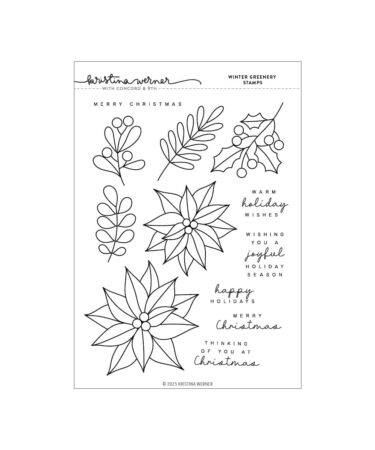 Concord & 9th -Winter Greenery Stamp Set (6 x 8)