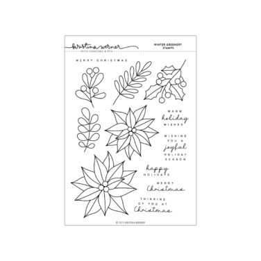 Concord & 9th -Winter Greenery Stamp Set (6 x 8)