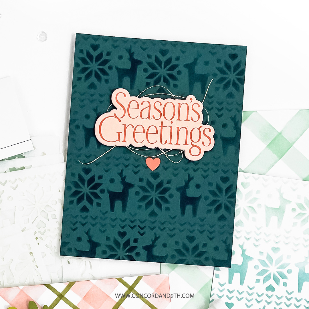 Concord & 9th -Merry Mix Stencil Pack (6 qty; 6 x 6) - immagine 2